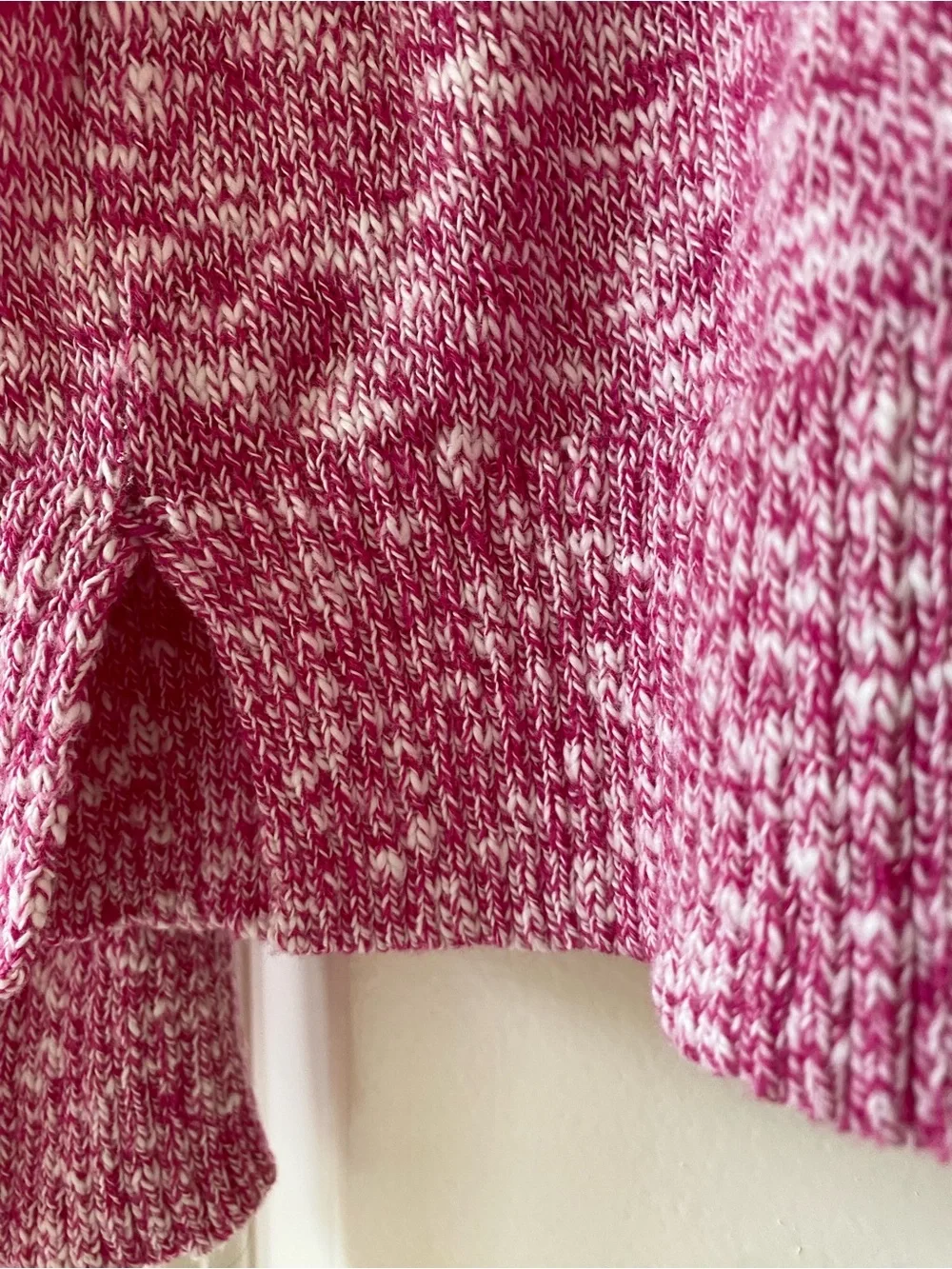 J. Crew Pink Marled Scoopneck Sweater